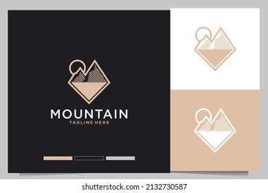 mountain elegant logo design inspiration