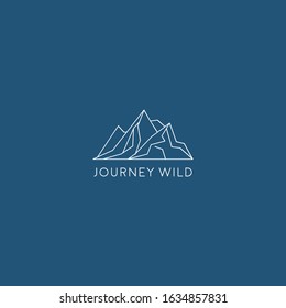 mountain element modern style vector design for logo, rock climbing logo.