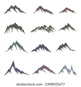 Mountain elements set collection vector illustration for your company or brand