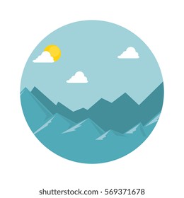 mountain emblem isolated icon