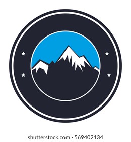 mountain emblem isolated icon