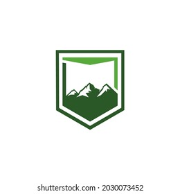 mountain emblem logo concept, logo design