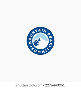 Mountain emblem logo design vector inspiration.