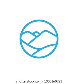 Mountain emblem logo vector