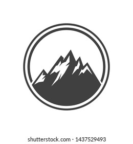 mountain emblem vector logo, retro vintage hipster style