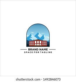 mountain emblems logo and vector inspiration full colour