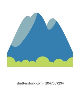 Icono de emoji de montaña aislado: vector de stock (libre de regalías ...