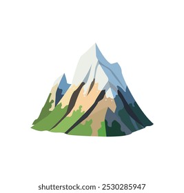 Montanha emoji símbolo de vetor símbolo paisagem ilustração