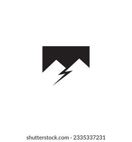 ilustración vectorial de diseño de logotipo abstracto de energía de montaña