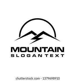 mountain energy logo concept
