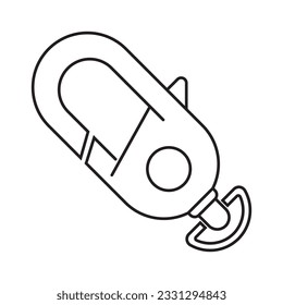 Bergausrüstung Karabiner Symbol Vektorgrafik Symbol Design