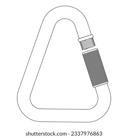 Mountain equipment Carabiner icon vector illustration symbol design