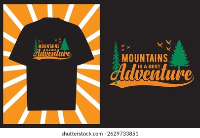 Mountain Escape Design  Adventure is Calling T-Shirt – Mountain Hiking Vibes