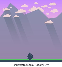 Mountain evening landscape