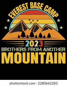mountain Everest base camp 2023 vintage t shirt design