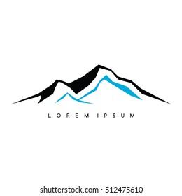 Mountain Everest outdoor adventure insignia Climbing trekking hiking mountaineering and other extreme activities logo template