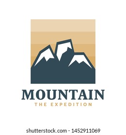 Mountain the expedition, explorer, logo, badge for your needs such mountaineering club logo, a new project, website, t-shirt, etc