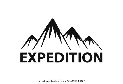 mountain expedition logo element 