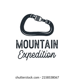 Mountain expedition print with carabiner