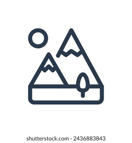 Mountain Exploration Gear for Adventurers Vector Icon Illustration