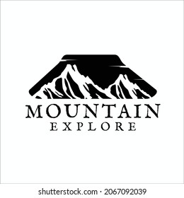 Mountain Explore adventure logo vector image