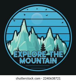 Mountainbike-Entdeckungsreise mit T-Shirt-Design