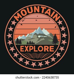 Mountainbike-Entdeckungsreise mit T-Shirt-Design