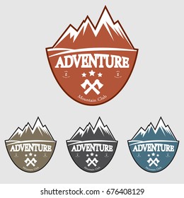 Mountain explorer adventure vintage logo badge