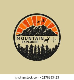 Mountain explorer Logo Design Template