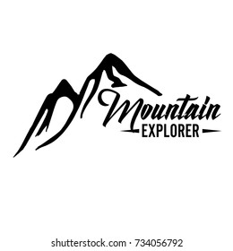 Mountain Explorer Logo Vector Outdoor Activity Stock Vector (Royalty ...