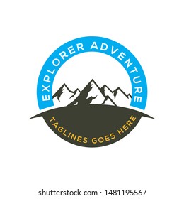 mountain explorer outdoor activity logo 