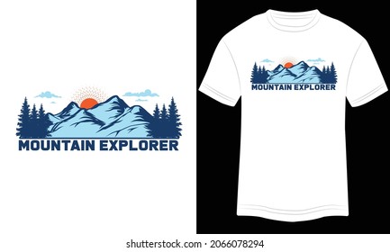 Mountain Explorer Outdoor Adventure, Wild Life Expedition, Wilderness Vintage, Wilderness Vintage, Explore The Great Outdoor Go Outside , Just Let Me Hunt And Nobody Gets Hunt, Vector Illustration, 