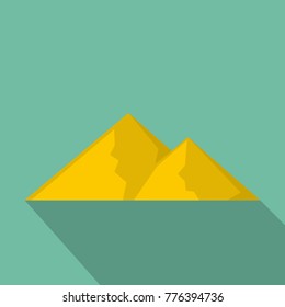 Mountain for extremal icon. Flat illustration of mountain for extremal vector icon for web