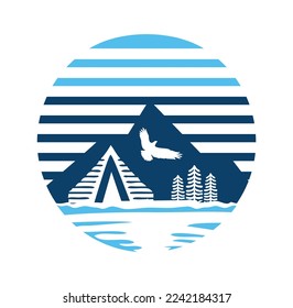 Mountain Farm Logo vector Icon Sign illustration in white background isolated