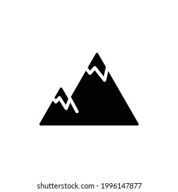 Ilustración de vectores de iconos rellenos de montaña