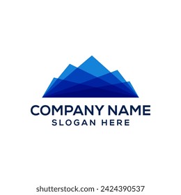 mountain finance logo design vector illustration