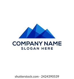 mountain finance logo design vector illustration