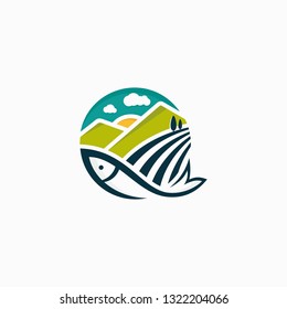 MOUNTAIN AND FISH LOGO