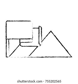 Mountain and flag design