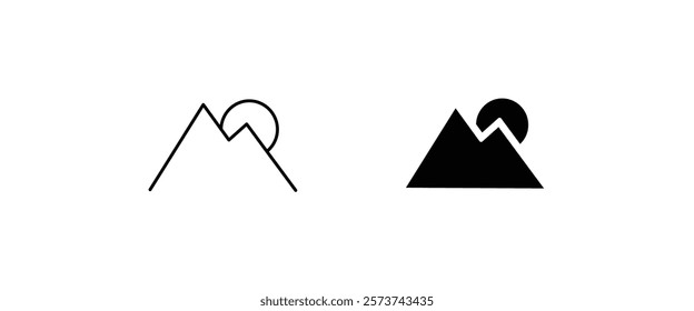 Mountain with flag on a peak Top of mountain with flag icon vector, filled Success, aim achievement, leadership, Mission, Mount, Climbing, conquered, way up, high in, Hiking, Target, Get on top design