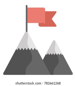 
Mountain Flag Vector Icon
