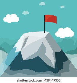 mountain flat design