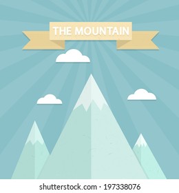 Mountain flat design concept.