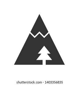 Mountain Flat Design Icon Vector