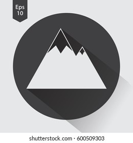 Mountain Flat Icon. Simple Sign Of Nature. Vector Illustrated Symbol