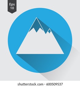 Mountain Flat Icon. Simple Sign Of Nature. Vector Illustrated Symbol