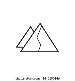 mountain flat icon vector illustration