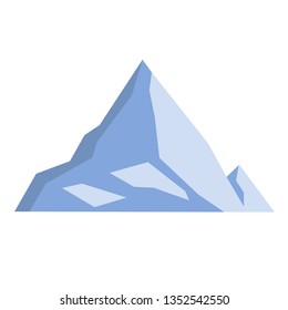 Mountain flat illustration on white