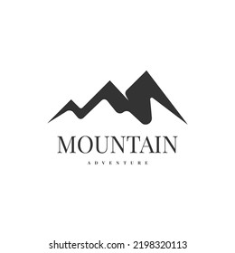 Mountain flat logo illustration template design