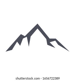 Mountain flat logo illustration, Vector advantage symbol isolated on white